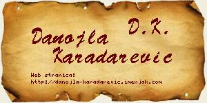 Danojla Karadarević vizit kartica